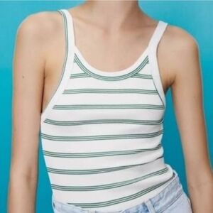 Zara size small ribbed striped tank top